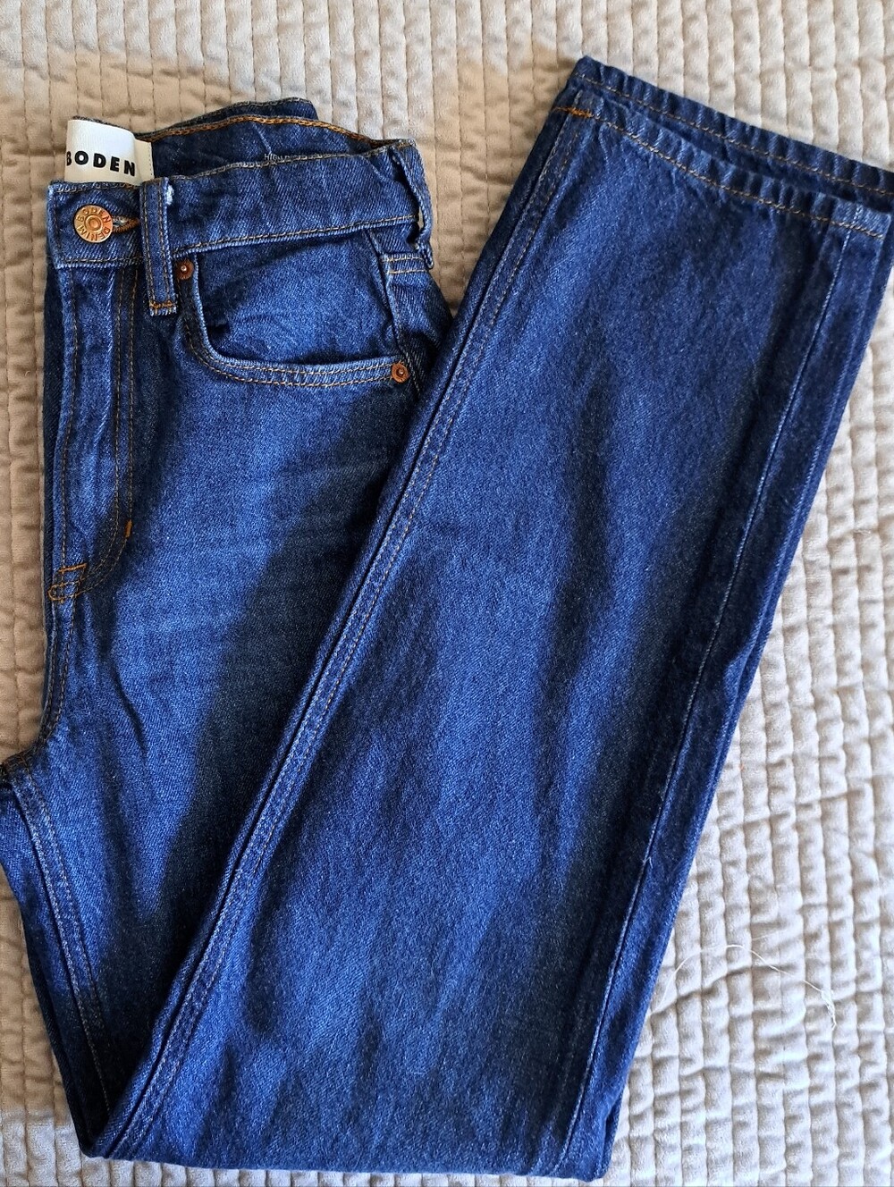 Boden Indigo High Rise Staright Leg Jeans Size 26L